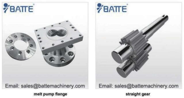 extrusion melt pump gear and flange