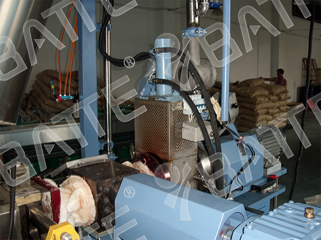 Plastic granule melt pump