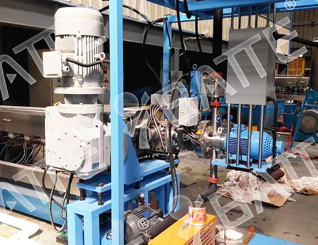 melt pump and screen changer for plastic granulation line